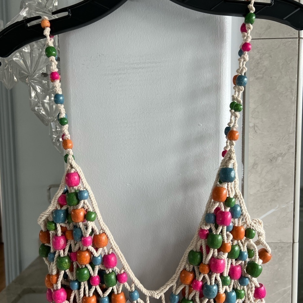 Retrofete Calypso Beaded Crochet Midi Dress - Picture 8 of 13